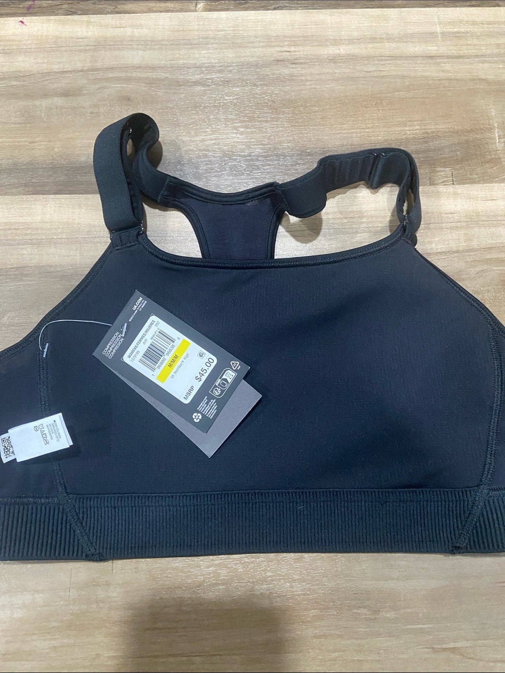 Under Armour Black Supportive Racerback Sports Bra - Picture 5 of 7